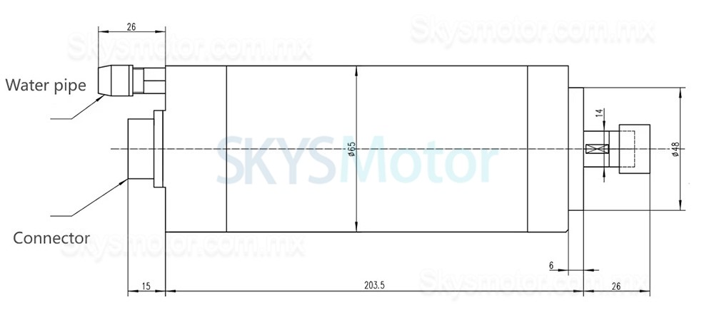 Motor de husillo CNC refrigerado por agua JGD-65C-0.8KW 110V/220V 0,8kW 24000rpm pinza ER11 400Hz